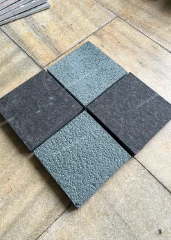 Đá cubic xanh và đen Lát Sân - quang minh stone 5