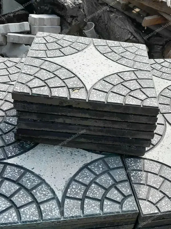 Gạch xi măng terrazzo Lát Vỉa Hè 40x40cm - quang minh stone 59