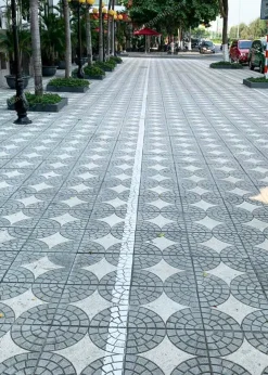 Gạch xi măng terrazzo Lát Vỉa Hè 40x40cm - quang minh stone 60
