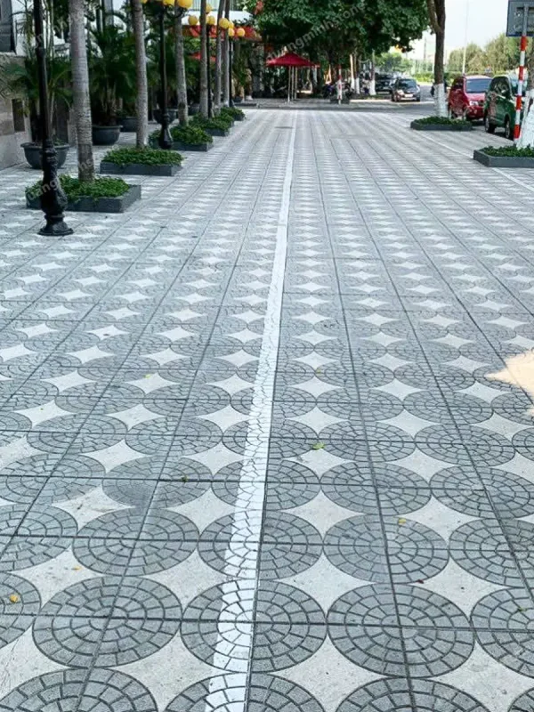 Gạch xi măng terrazzo Lát Vỉa Hè 40x40cm - quang minh stone 60