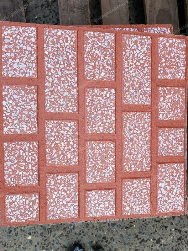 Gạch xi măng terrazzo Lát Vỉa Hè 40x40cm - quang minh stone 66