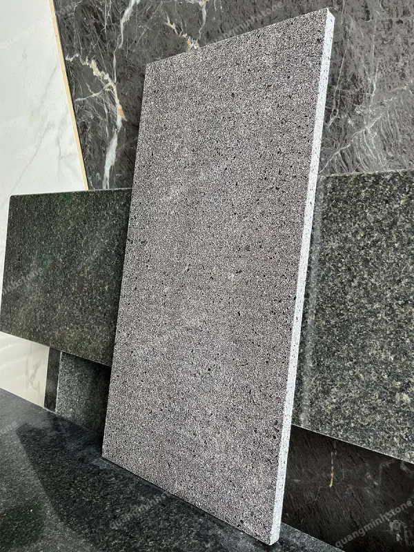 Đá đen khò nhám lát sân 30x60 - quang minh stone 2